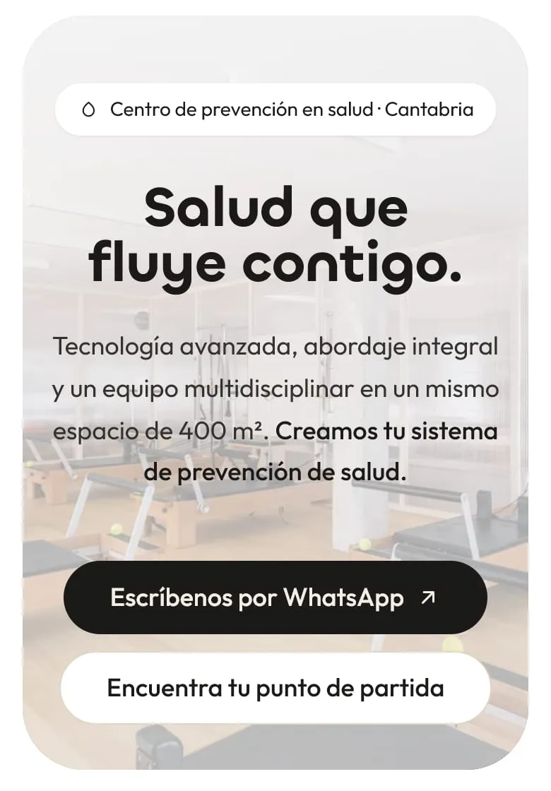 Versión móvil de la portada de la web con el claim y los botones de WhatsApp y punto de partida
